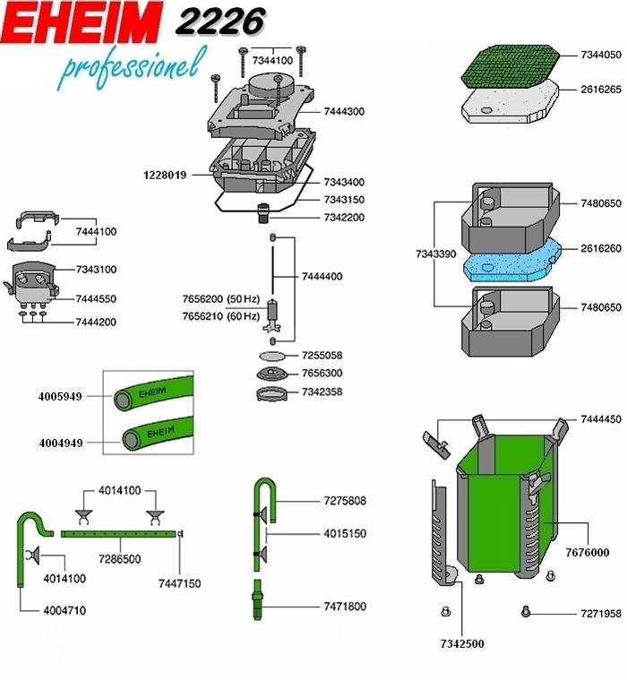 Eheim Ersatzteile Filter Professionel 2226 Aquarium